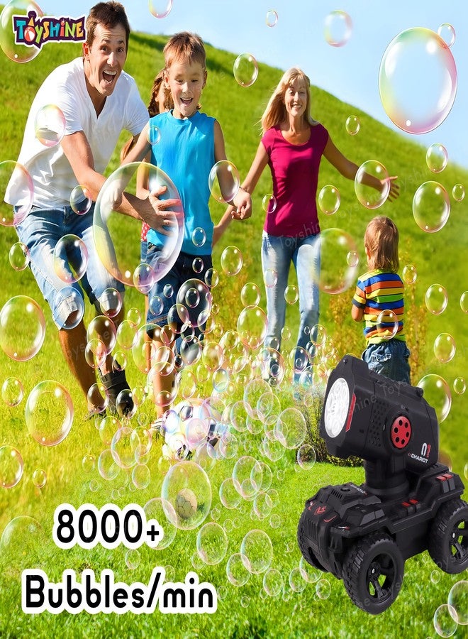 Toyshine Remote Control Rechargeable 2.4Ghz Automatic Bubble Maker Four-Wheeled Off-Road R/C Climbing Bubble Truck with Music & Light Birthday Gift for Kids Boys Girls 6+ - Image 5