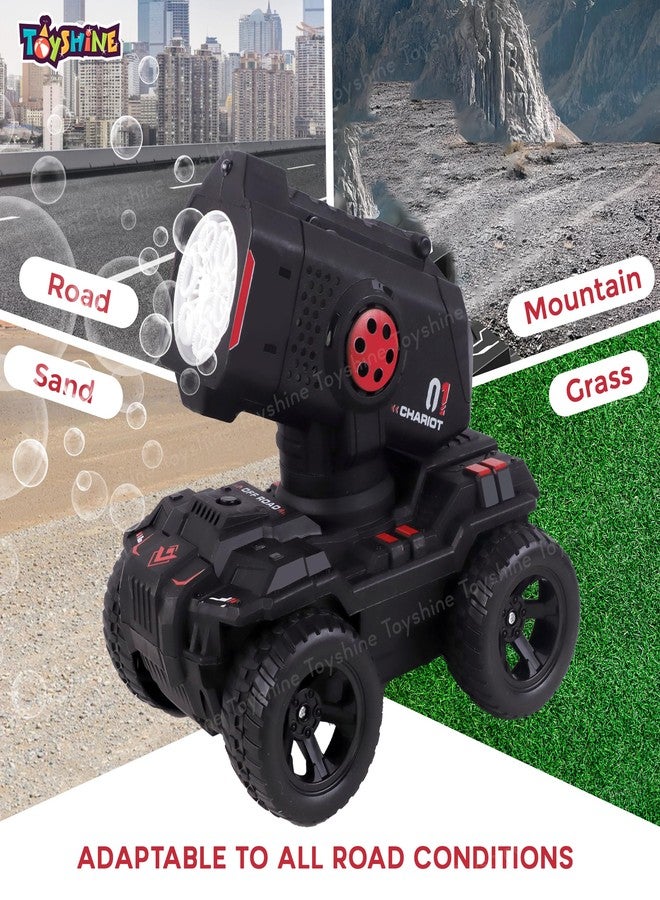 Toyshine Remote Control Rechargeable 2.4Ghz Automatic Bubble Maker Four-Wheeled Off-Road R/C Climbing Bubble Truck with Music & Light Birthday Gift for Kids Boys Girls 6+ - Image 2