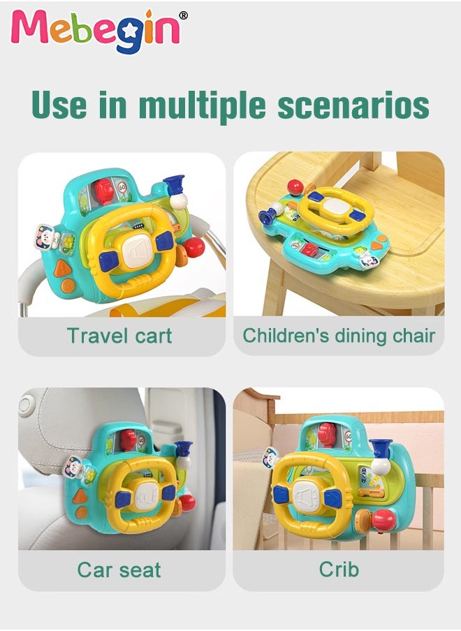 MEBEGIN Steering Wheel Toys with Musical and Light for Toddler Boys Girls, Interactive Learning Baby Car Seat Toys for Infant Preschool Kids  - Image 5