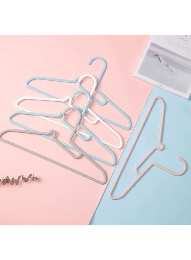 Plastic Cloth Hanger Assorted Colors- 10 PCS - Image 1