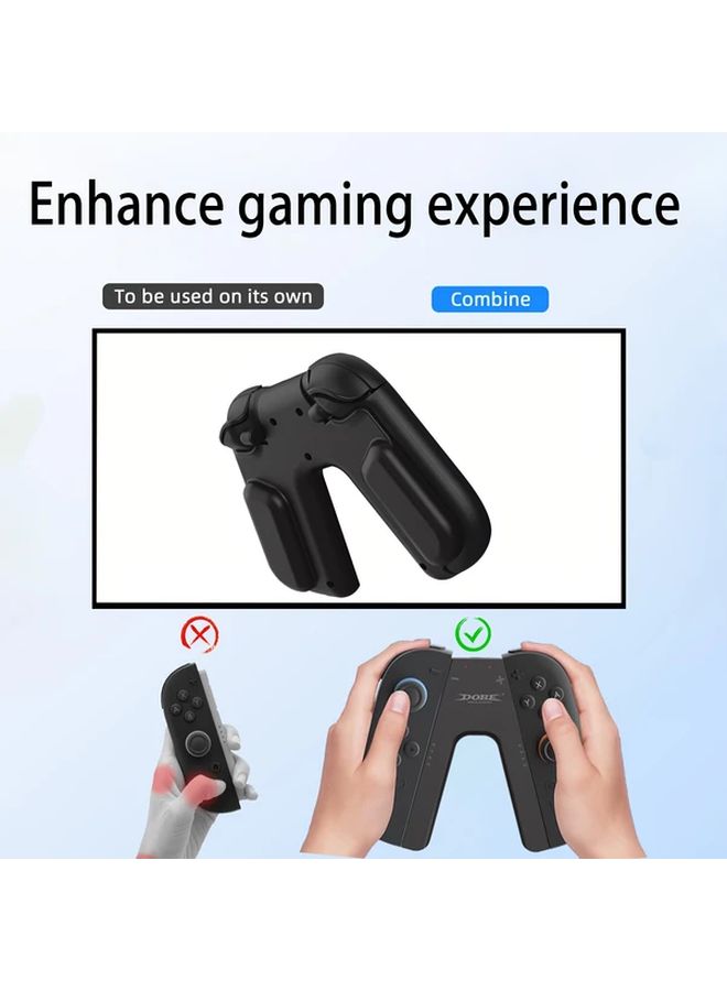 مقبض شحن لجهاز Switch 2 مع كابل USB-C سريع LED وحامل وأغطية إبهام سيليكون - Image 5