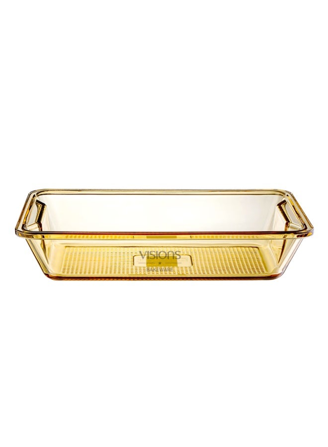 Visions Tableware, Amber-colored Heat-resistant Glass Baking Dish, 2.3l Rectangular Steaming Fish, Baked Rice, Dumpling Serving Plate - Image 4