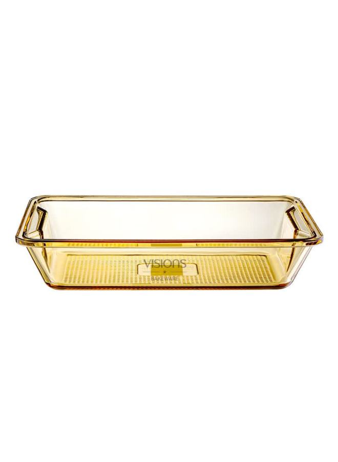 Visions Tableware, Amber-colored Heat-resistant Glass Baking Dish, 2.3l Rectangular Steaming Fish, Baked Rice, Dumpling Serving Plate - Image 3