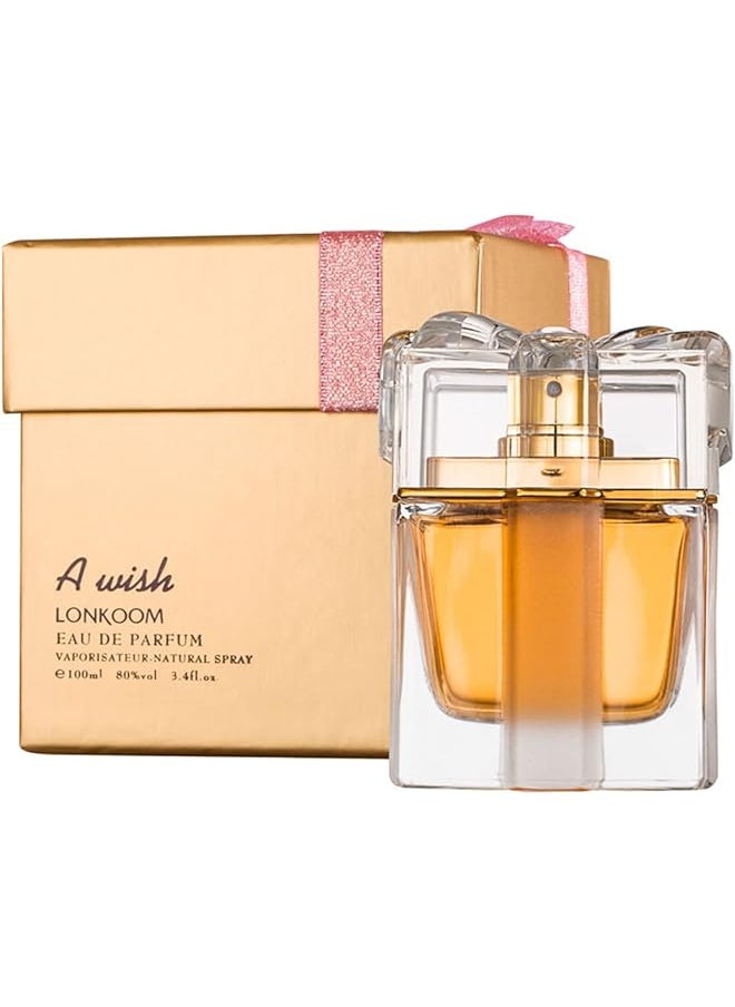 A Wish Gold Fragrance For Women Floral And Fruity Scent Perfume Notes Of Pear Passion Fruit Jasmine Rose Vanilla And Cedar Long Wearing Aromatic Projection 3.4 Oz Edp Spray - pzsku/Z37869E3765200D678887Z/45/_/1718904030/7e879362-f29b-4756-a7b1-0dc2a1f6aa81