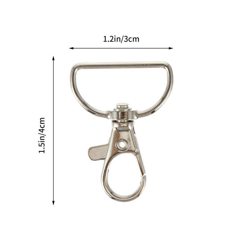 12 Metal Lobster Claw Clasps With Swivel Snap Hooks For Jewelry Making Lanyards Backpacks - Image 3