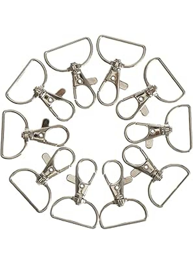 12 Metal Lobster Claw Clasps With Swivel Snap Hooks For Jewelry Making Lanyards Backpacks - Image 1