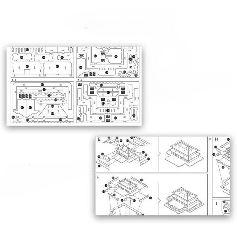 3D Wooden Puzzle House Building Kit Creative DIY Craft Model 3pcs - Image 3