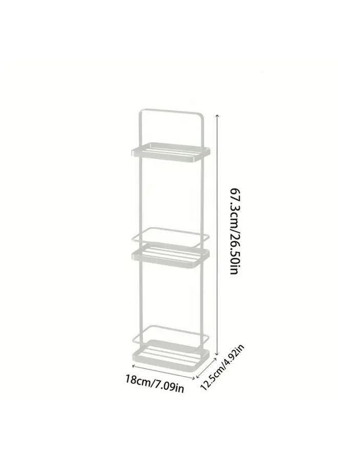 Black Bathroom Corner Shelf 3 Tier Waterproof Iron Storage Rack Easy Assembly - Image 4