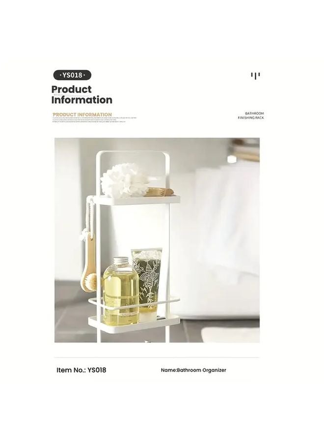 Black Bathroom Corner Shelf 3 Tier Waterproof Iron Storage Rack Easy Assembly - Image 5