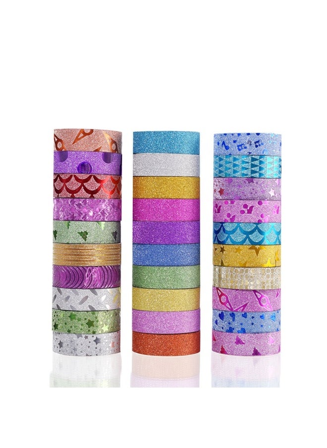 Agutape - 30 Rolls Washi Masking Tape Set Decorative Craft Tape Collection For Diy And Gift Wrapping With Colourful Designs And Patterns - Image 1