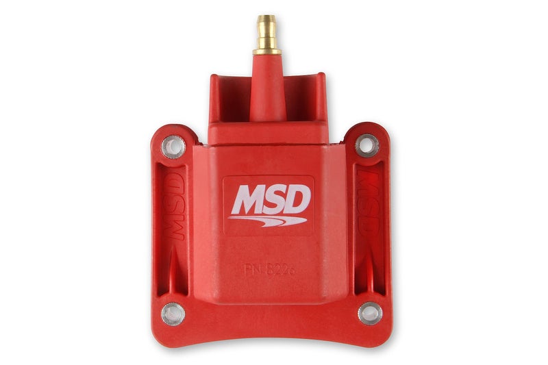 MSD 8226 Ignition Coil Dual Connector Red HEI Style