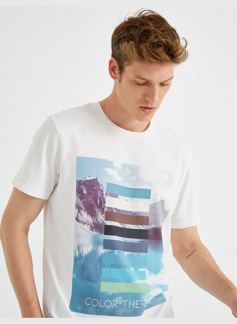 KOTON Printed T-Shirt Cotton