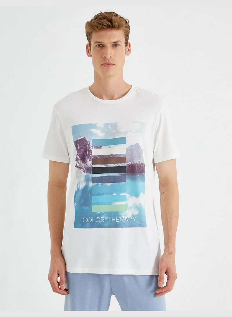 KOTON Printed T-Shirt Cotton