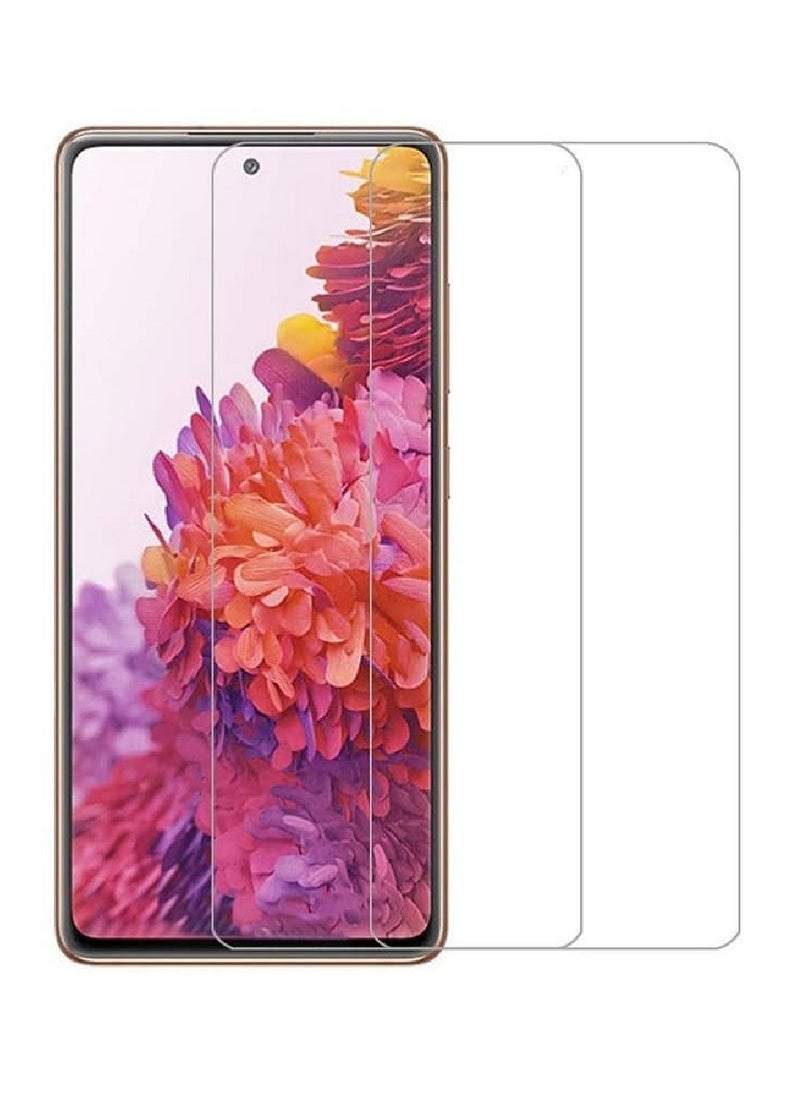 2 Pieces Tempered Glass Screen Protector Clear Designed For Samsung Galaxy S20 FE Full Screen Coverage And Bubble Free - Image 1