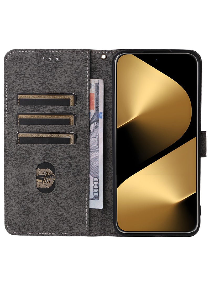 For Huawei Pura 80 Ultra Flip Cover with Detachable lanyard, PU Leather Full Body Protection Shockproof Flip Mobile Phone Case, RFID Anti-theft Brush Folio Wallet Case - Image 5