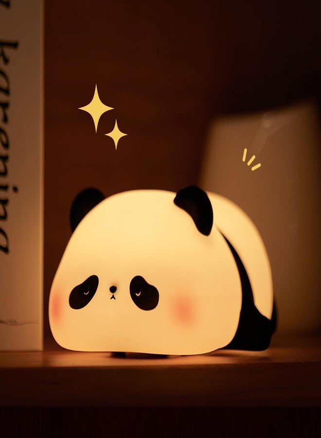 AGEK Panda Night Light for Kids Bedroom, Cute Panda Silicone Nursery Night Light Touch Control Nightlights USB Rechargeable Bedside Lamp for Baby Children Toddlers Women Teen Girls Breastfeeding Gift - Image 1