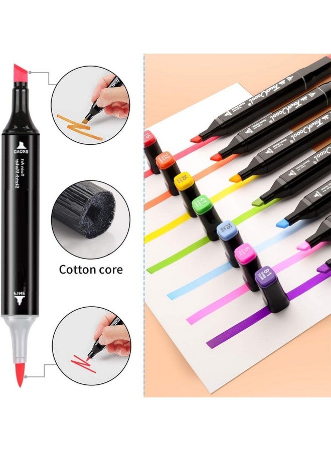 Amitasha 36 Colors Art Markers Dual Sided Chisel Tip Pen For Kids Adult for Wood, Canvas, Stone, Rock Painting, Glass, Ceramic Surfaces, DIY Crafts Making Creative Art Supplies - Image 3