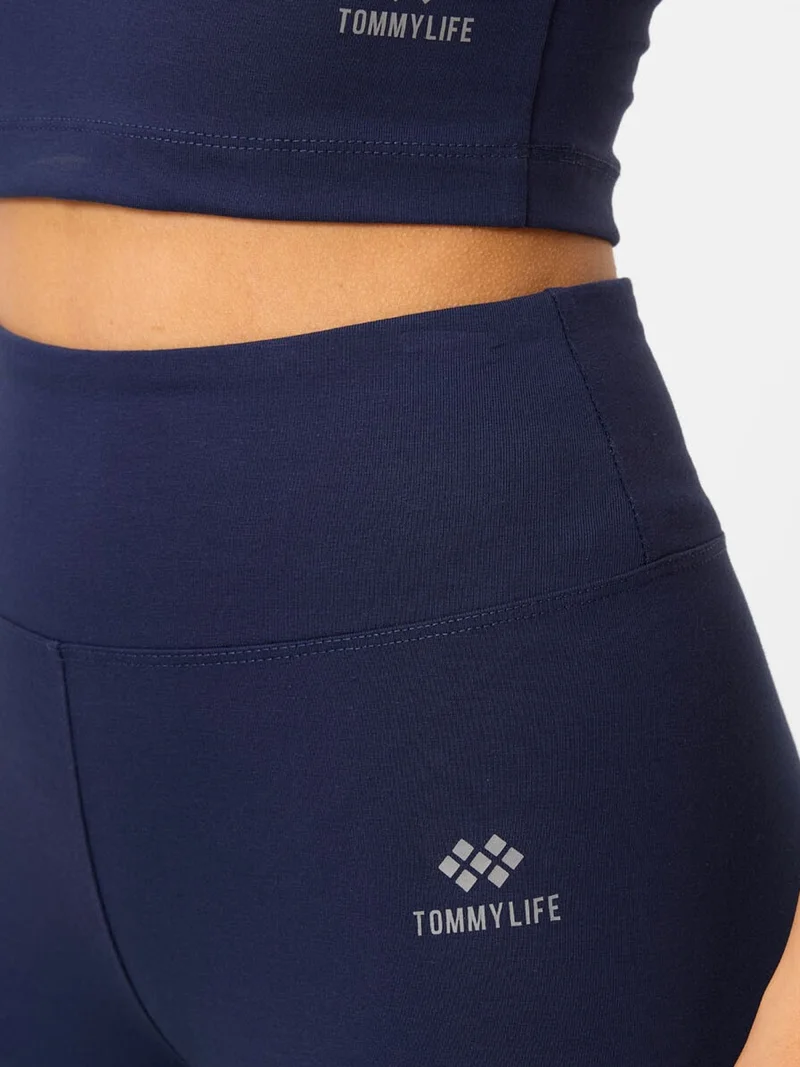 TOMMYLIFE TOMMY Cotton Elastane Capri T-Shirt and Leggings Set