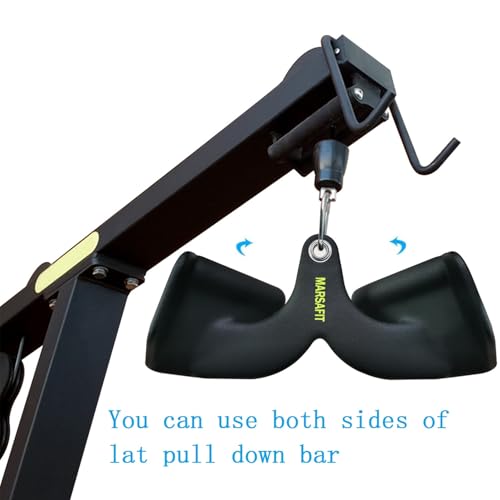 MARSAFIT Home Gym Fitness Rowing T-bar V-bar Pulley Cable Machine Attachments, Bicep Curl Tricep Lat pulldown Bar Back Strength Training Handle Grips Lat Pull Down Bar Press Down Exercises (Style 1) - Image 3