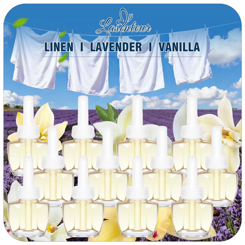 LASENTEUR Plug In Air Freshener Refillsfor Home 12 Pack 792 Fl Oz Lavender Linen Vanilla Summer Scents for Bathroom Kitchen Compatible with Air Wick Glade Not Include Glade Plus - Image 2