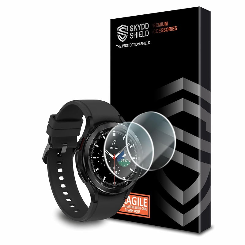 Skyddshield Military-Grade Gorilla Tempered Glass For Samsung Galaxy Watch 4 Classic (46 mm) with Easy Self Installation Kit | Pack of 2 | Transparent - Image 1