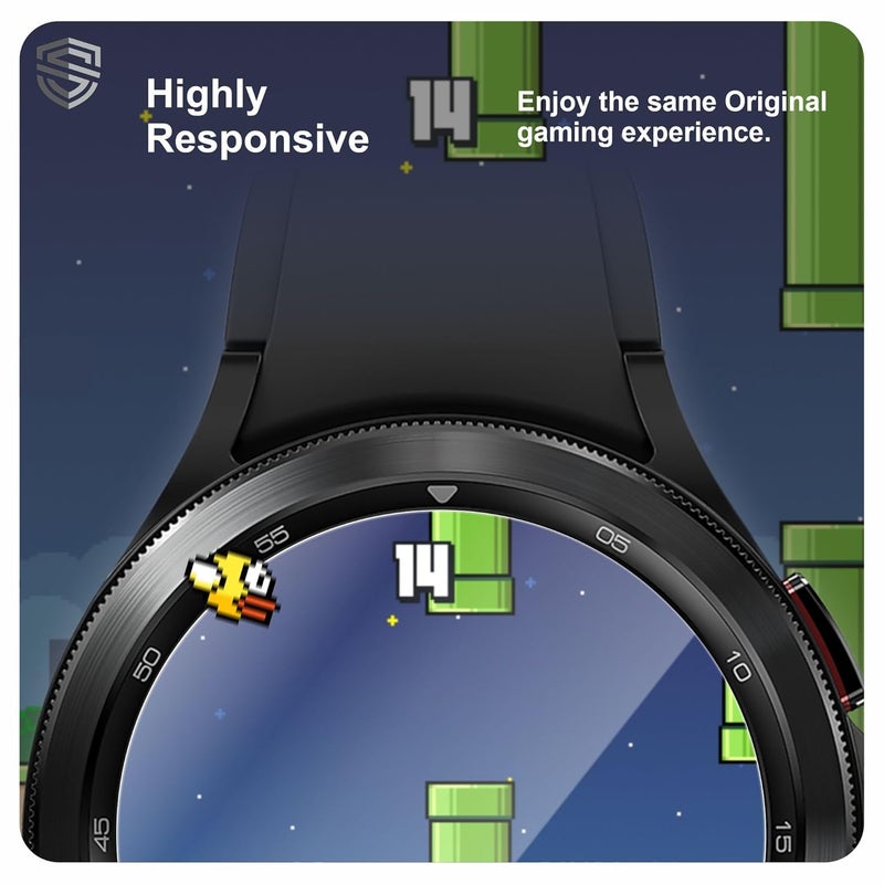 Skyddshield Military-Grade Gorilla Tempered Glass For Samsung Galaxy Watch 4 Classic (46 mm) with Easy Self Installation Kit | Pack of 2 | Transparent - Image 5