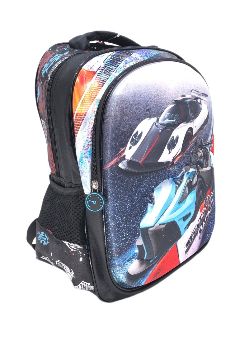 i-kola 16-Inch 3D EVA School Backpack Set: Favorite Car Characters Design, Complete with Lunch Bag and Pencil Case for Boys - Image 3