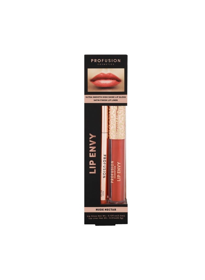 Profusion Cosmetics Gloss & + Lip Liner Red (High-Glossy) - Image 1