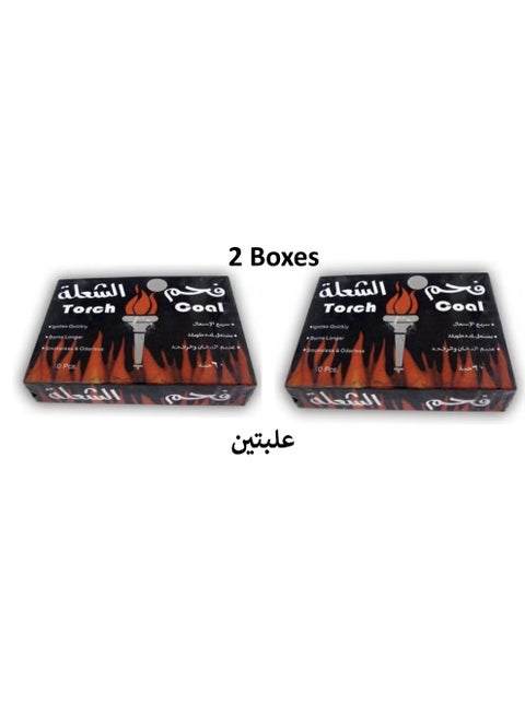 2 Boxes Charcoal Quick-Burning Tablets Cubed Pieces Of Charcoal For Incense And Barbecue 60 Coals In Each Box