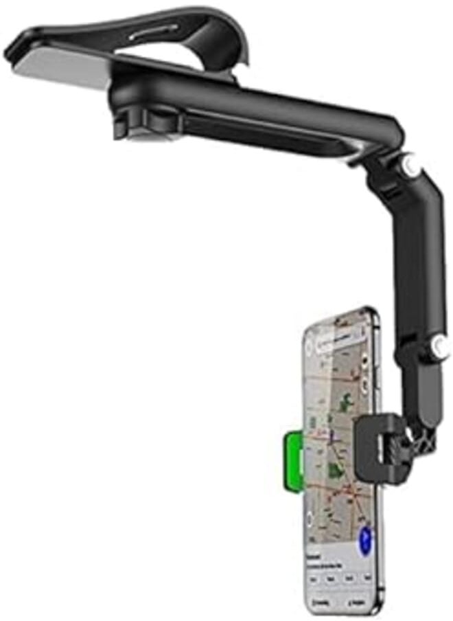 Generic - Sun Visor Phone Cradle Mount Clip for Car, 360° Rotation, Foldable and Adjustable, Anti-Slip, Collapsible Sliding Handsfree Holder Arm for Smartphones - Image 1