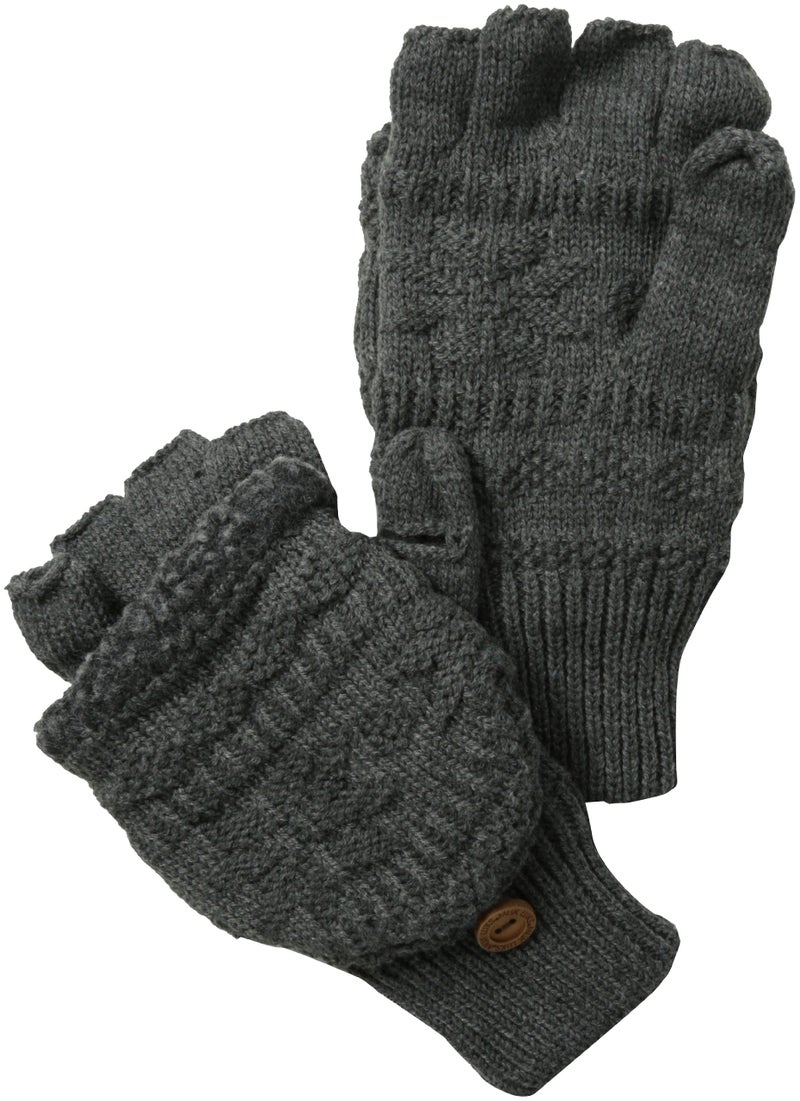 Muk Luks Men's Flip Mitten Fairley, Grey Fairlisle, One Size - Image 5
