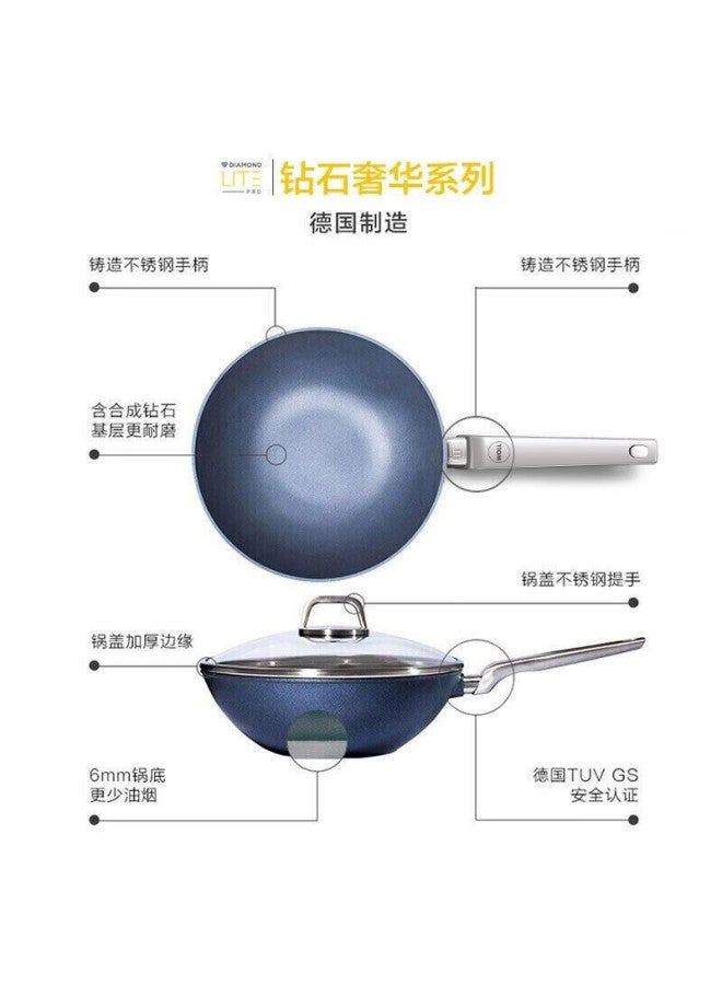 Woll Non-stick Wok, German-made Diamond Luxury Series, 30cm Frying Pan, Low For Home Cooking, Imported Cookware - Image 1