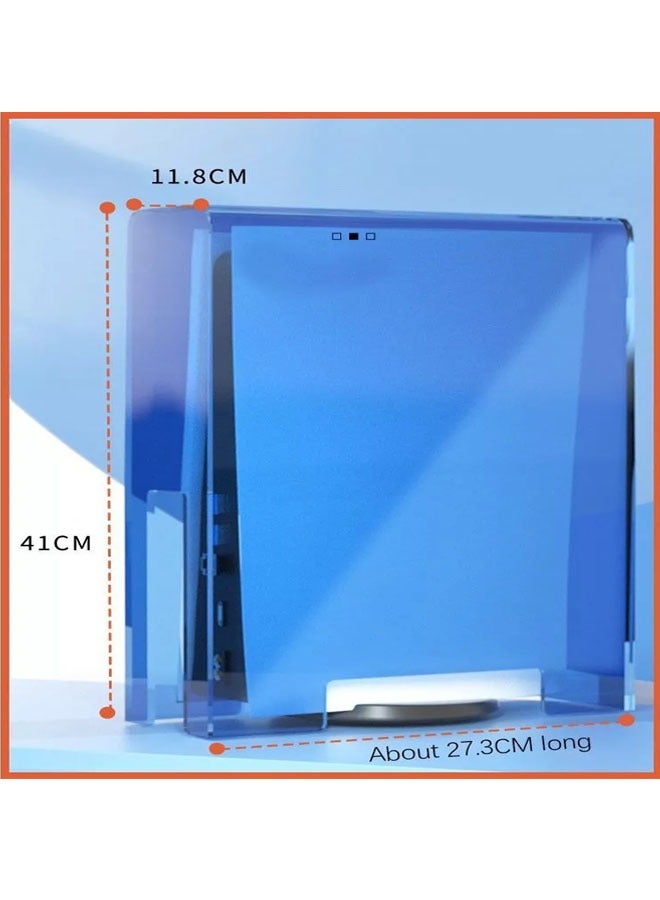 General PS5 game console dust cover PS4 acrylic suitable for Sony double handle horizontal protective case, transparent accessories  - Image 3