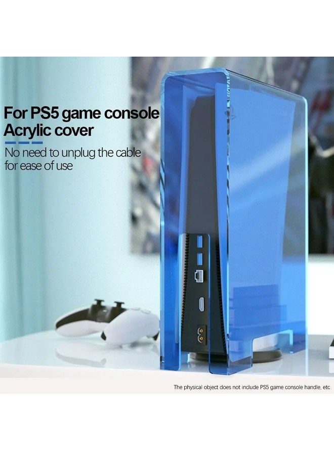 General PS5 game console dust cover PS4 acrylic suitable for Sony double handle horizontal protective case, transparent accessories  - Image 2