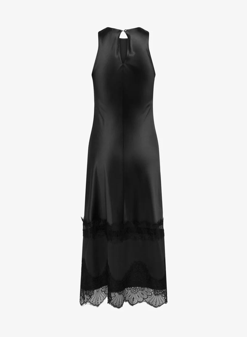 Only  Onlindona Lace Detailed Satin Dress for Women | Best Price UAE