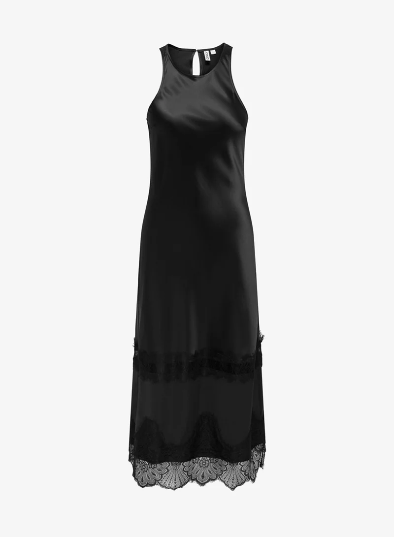 Only  Onlindona Lace Detailed Satin Dress for Women | Best Price UAE