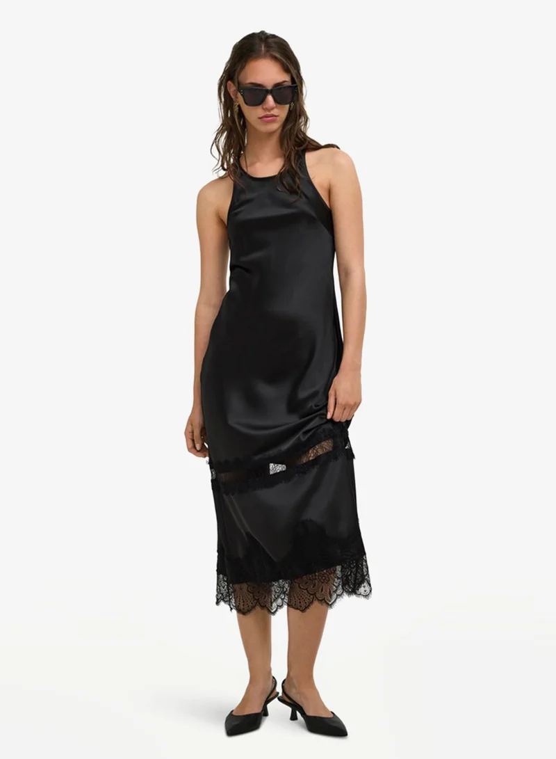 Only  Onlindona Lace Detailed Satin Dress for Women | Best Price UAE