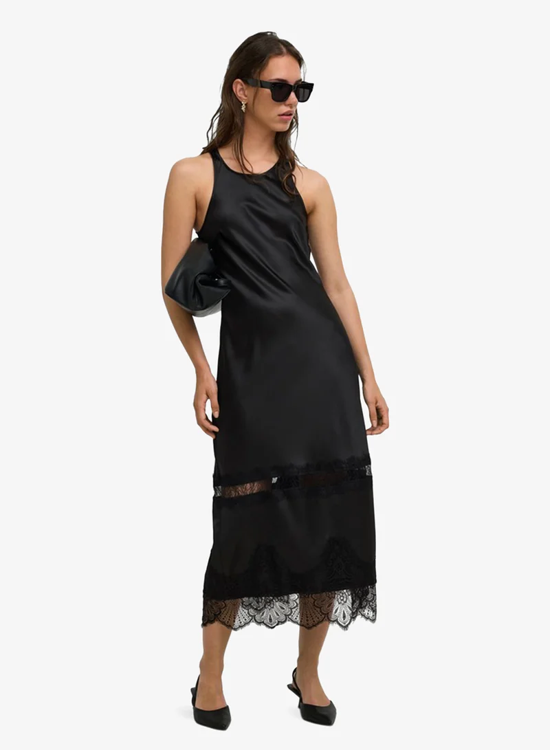 Only  Onlindona Lace Detailed Satin Dress for Women | Best Price UAE
