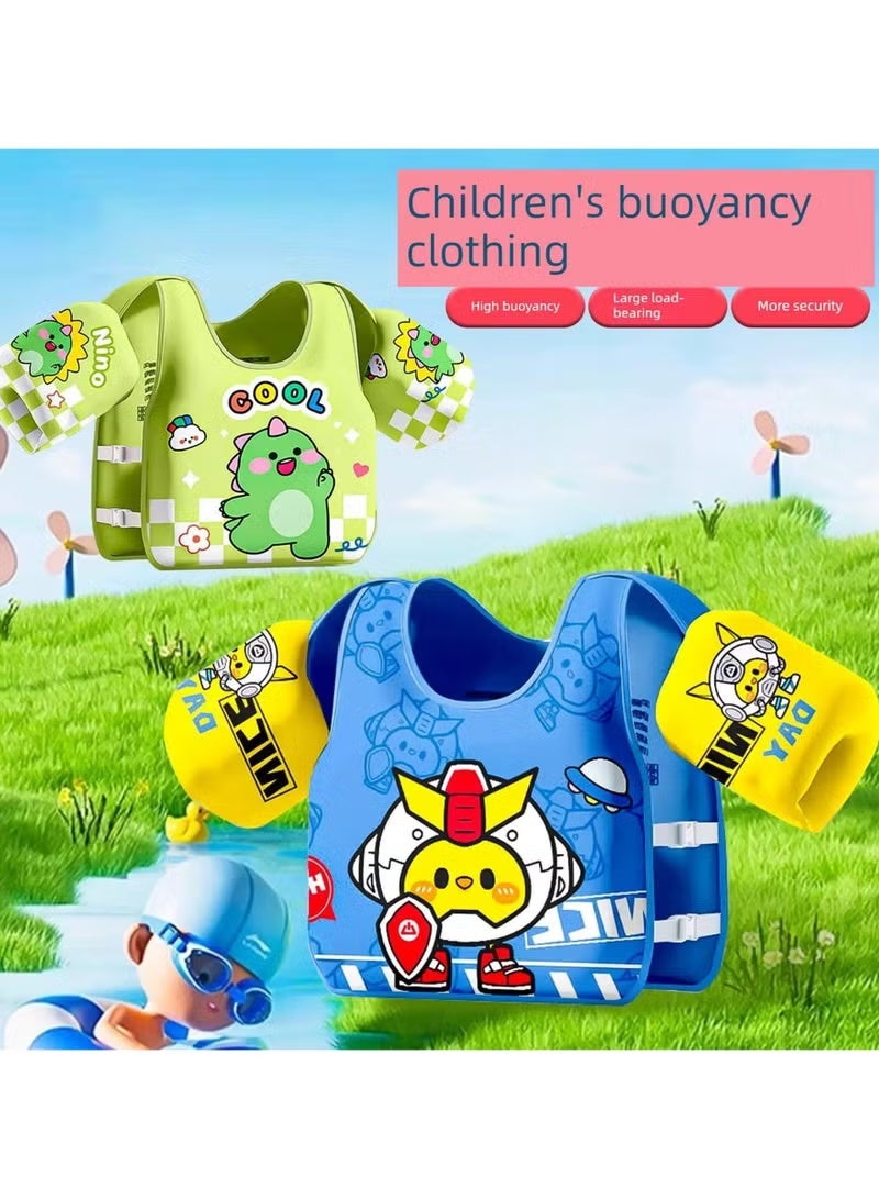 Vphom Toddler Swim Vest for Kids 20–50 lbs (10–23 kg), Cartoon Water Wings Floaties with Arm Bands, Shoulder Straps & Safety Buckle – Non-Inflatable Swim Float Vest for Children Learning to Swim - Image 5
