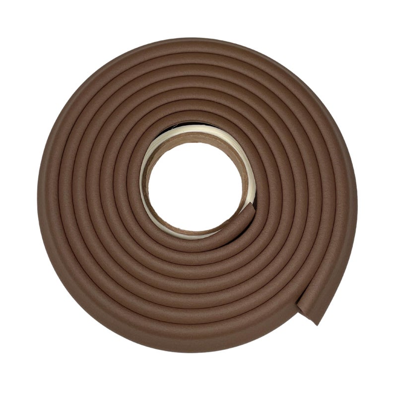 Cardinal Gates EC Edge Cushion for Baby Proofing - Edge Corner Protector Soft Foam Strip for Baby Safety â€“ Guard Against Child Injury on Desk, Table, Bed - 12 Feet of Padding - Made in USA â€“ Brown - Image 1