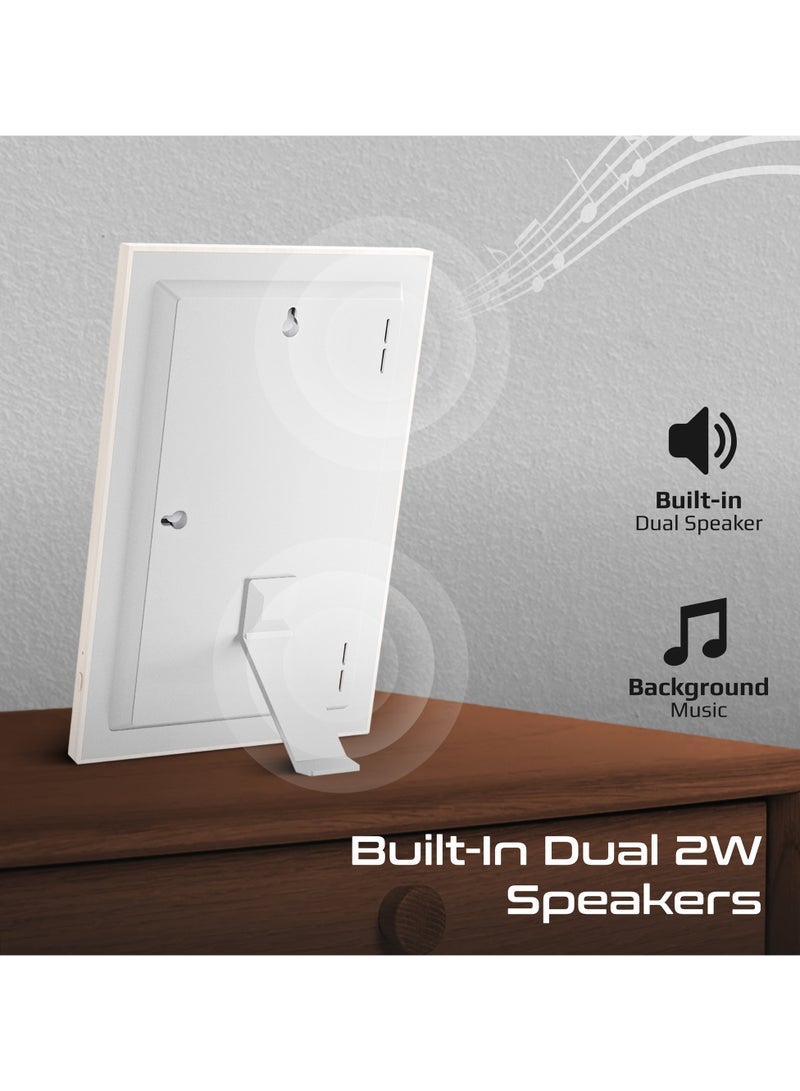 بروميت إطار صور رقمي عالي الوضوح بشاشة لمس ١٠.١ بوصة، تحكم لاسلكي بالتطبيقات، سعة تخزين ١٦ جيجابايت، يدعم بطاقات USB/TF، مكبر صوت مزدوج، اشكال عرض متعددة للصور والفيديو - Image 5