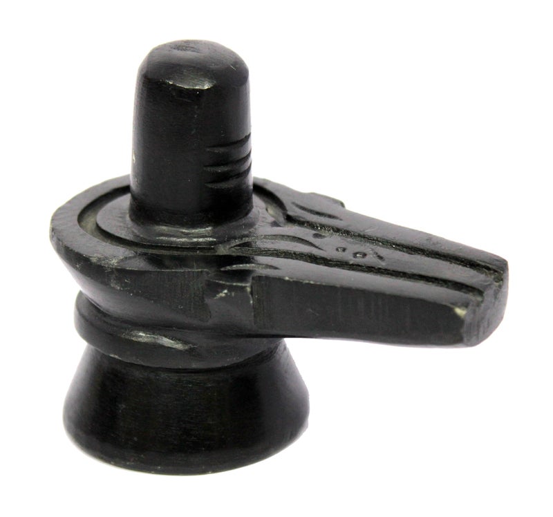 ESPLANADE Black Stone Shiva Lingam Shiv Ling Marble Idol Murti Statue Moorti - 3 Inch - Image 5