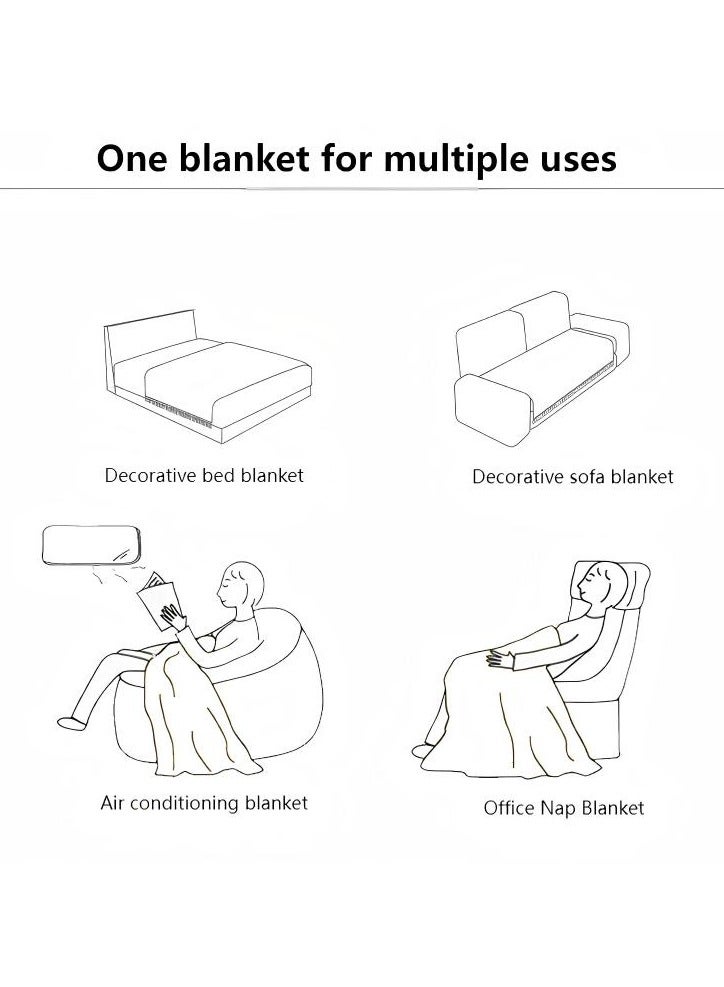 Loquat Faux Fur Throw Blanket 130CMX230CM,extured Bubble Plush Blanket Soft Warm Fuzzy Cozy Thick Bed Blanket for Couch Chair Sofa Gift Home Décor - Image 5