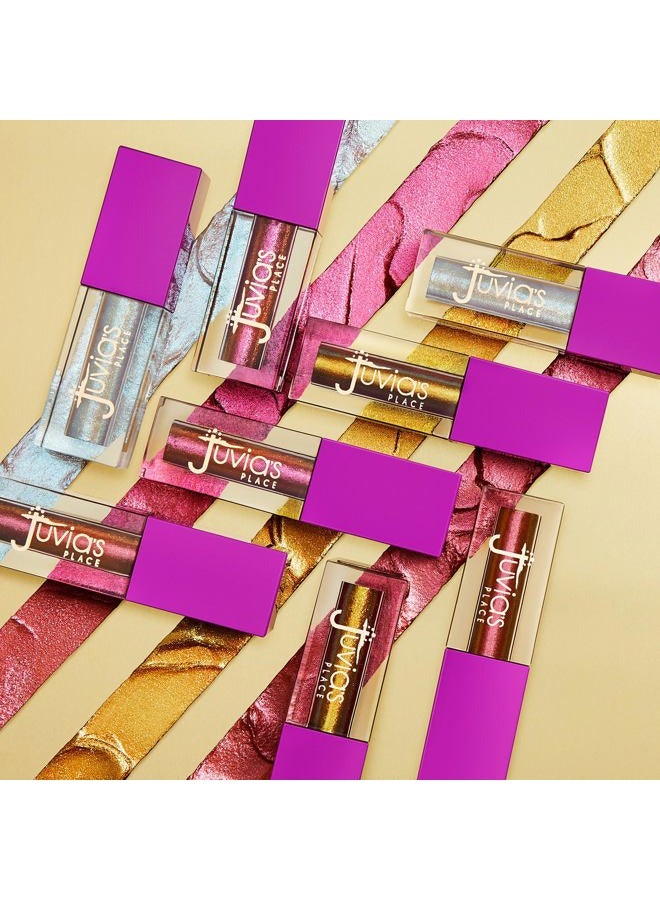 Juvia's Place Culture Duochrome Liquid Eyeshadow - Liquid Eye Makeup for Glitter & Shine, Multi-colored Glitter Liquid Eyeshadow, Sparkly Makeup for Eyes, Women's Glitter Makeup Kit Addition (Ankara) - Image 5