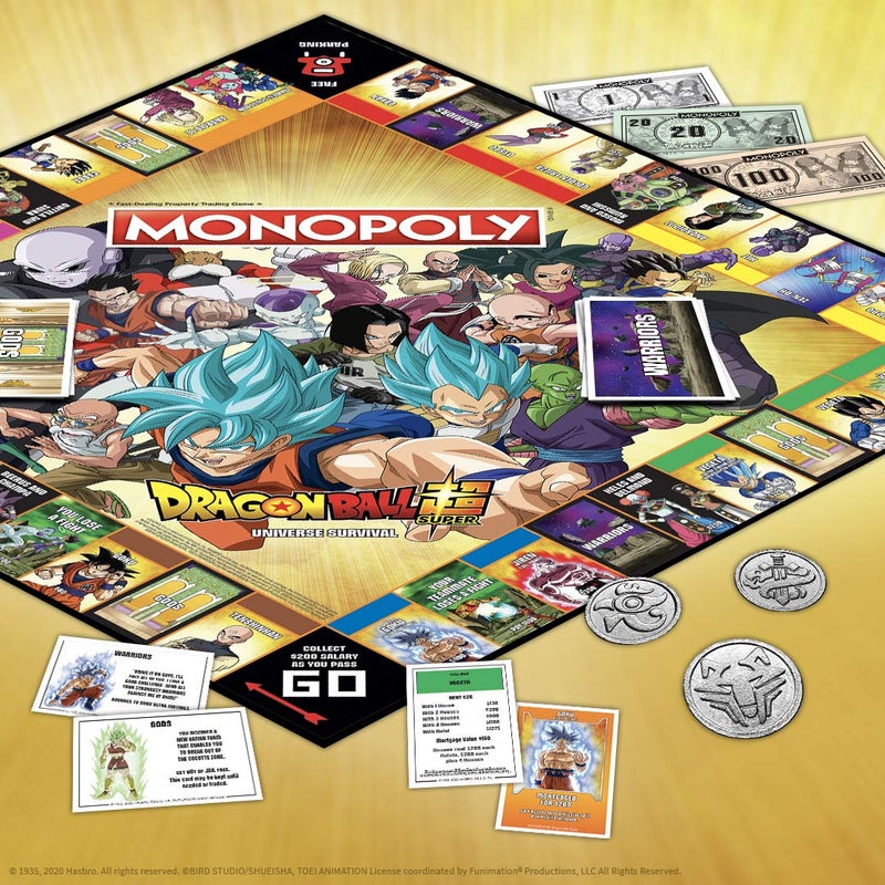 USAopoly Monopoly Dragon Ball Super | Recruit Legendary Warriors Goku, Vegeta and Gohan | Official Dragon Ball Z Anime Series Merchandise | Themed Monopoly Game - Image 2