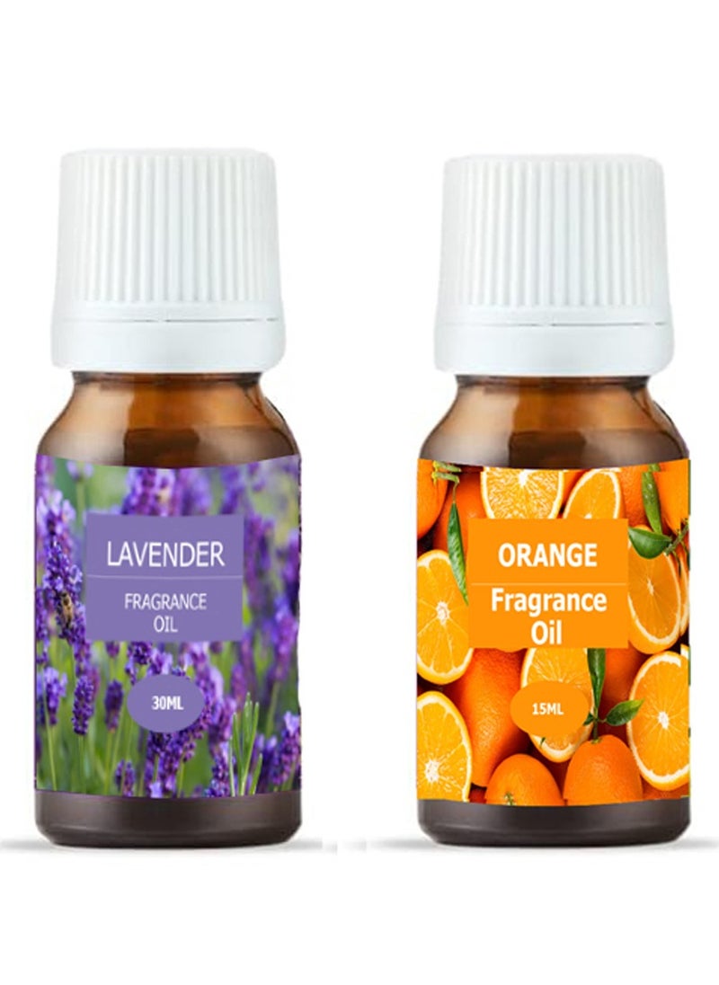 Lotus 2Pieces Home Fragrance Oil Orange Lavender 15ml 
