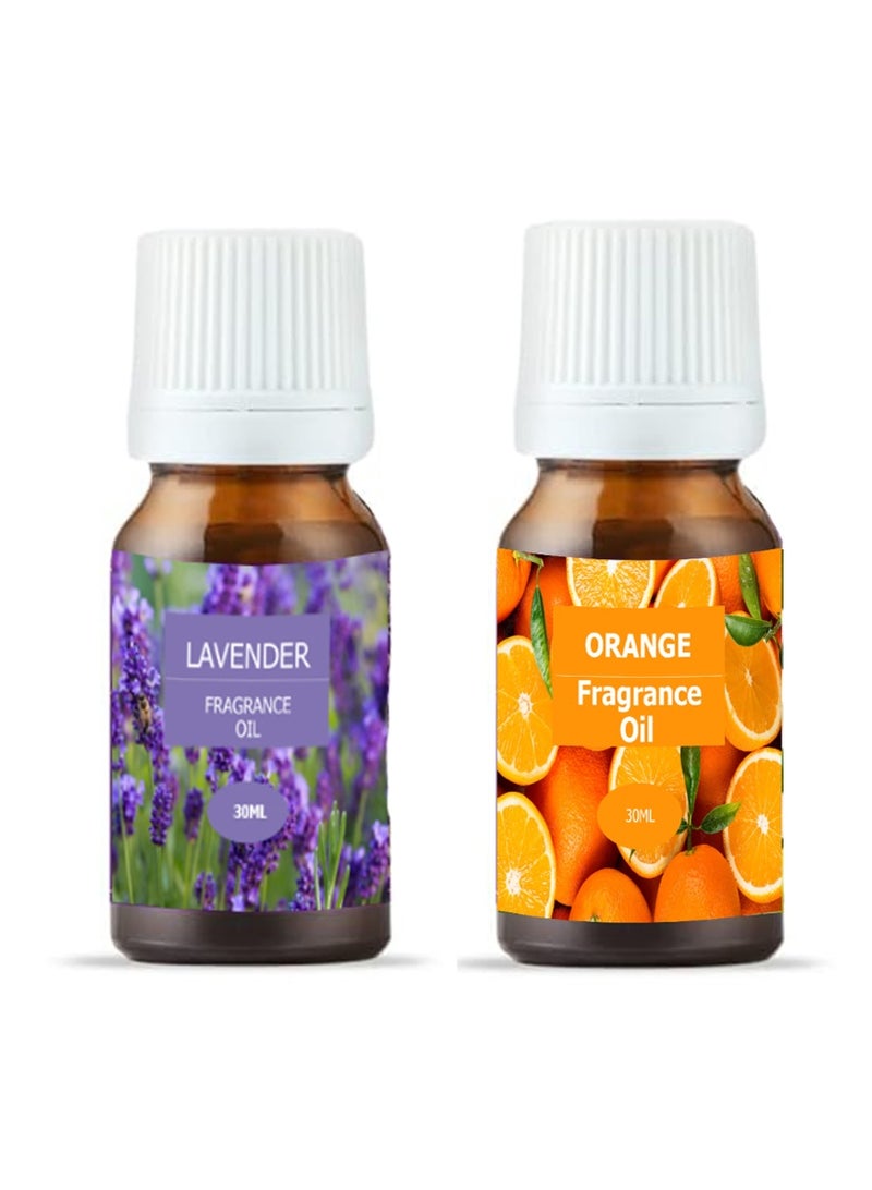 لوتس قطعتين زيت عطري طبيعي البرتقال و اللافندر 30 مللي للمنزل للفواحات لمستحضرات التجميل من لوتس  ناتورالس