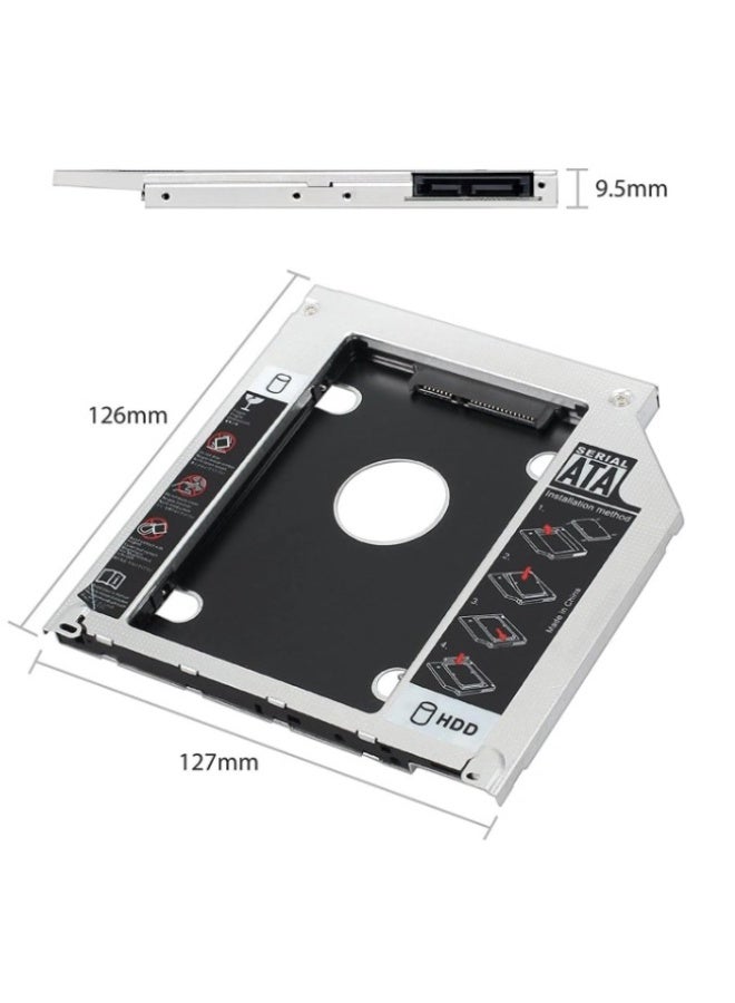Haing SATA Hard Drive Caddy Compatible with 2.5" SATA Hard Drive 9MM - Image 5