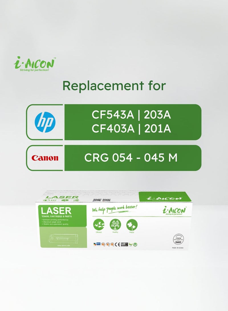 i-Aicon Compatible Laser Toner Magenta (HP CF543A | 203A / CF403A | 201A / Canon 054/045) - Image 2