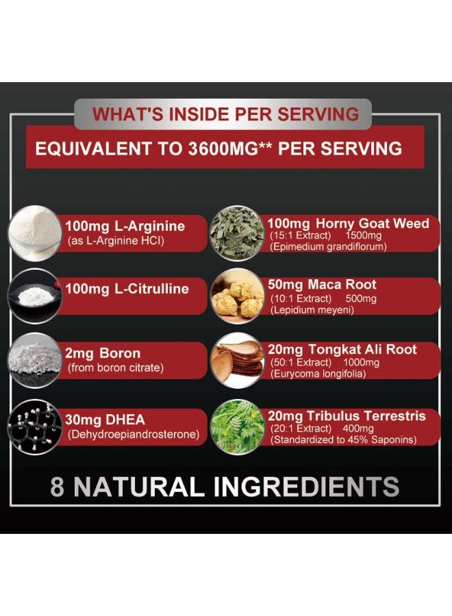 Wins Town Men Power Male Energy And Vitality ,Natural Energy & Stamina Booster,With Maca Tongkat Ali Tribulus Terrestris - 60 Vegan Gummies  - Image 3
